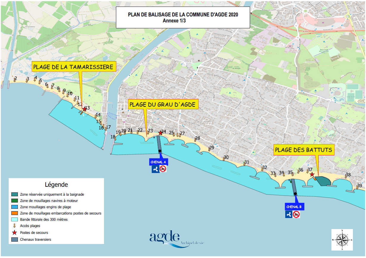 Plan de balisage des 300m d'Agde 3/3