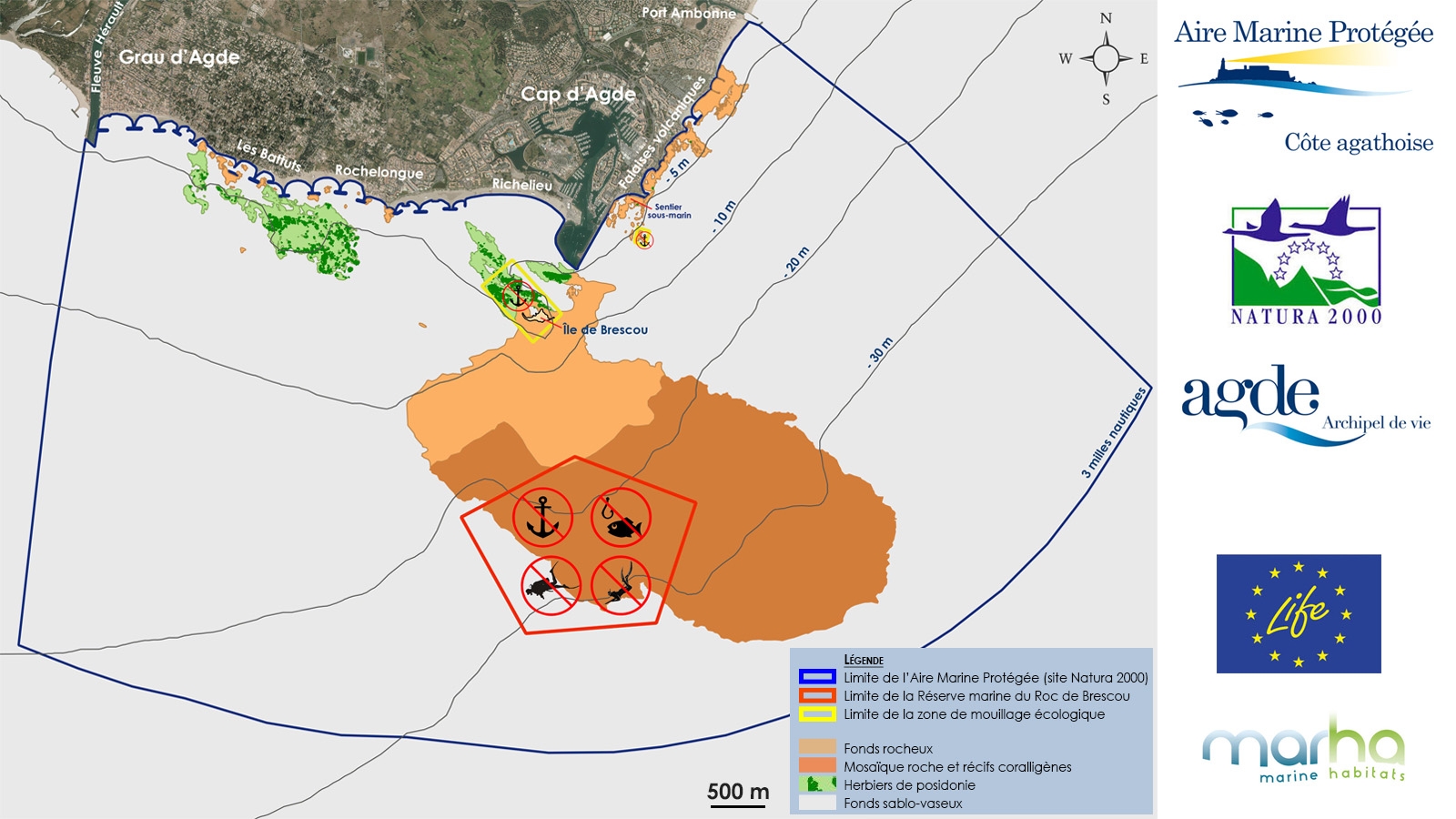 Carte de l'AMP côte agathoise